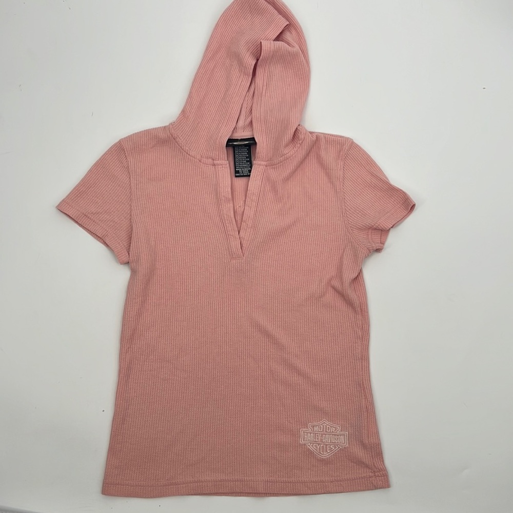 Vintage Harley Davidson Pink Short Sleeve Top size Small